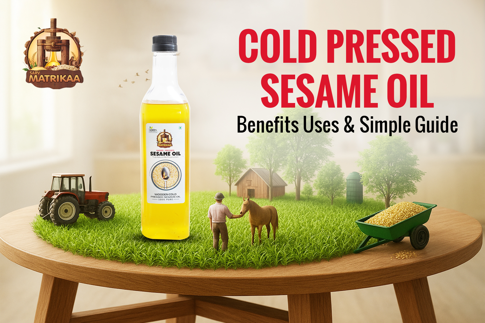 Cold Pressed Sesame Oil: Benefits uses and simple Guide