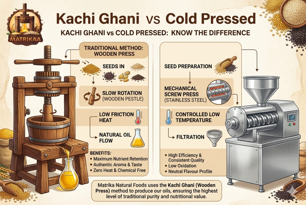 Kachi Ghani vs Cold Pressed Oil: What’s the Real Difference